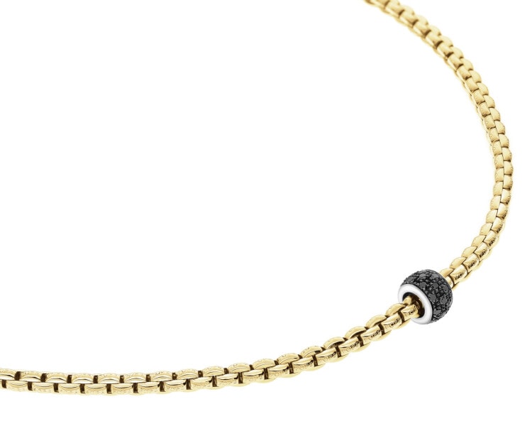 Zlatý náhrdelník FOPE s brilianty - 0,20 ct - ryzost 750