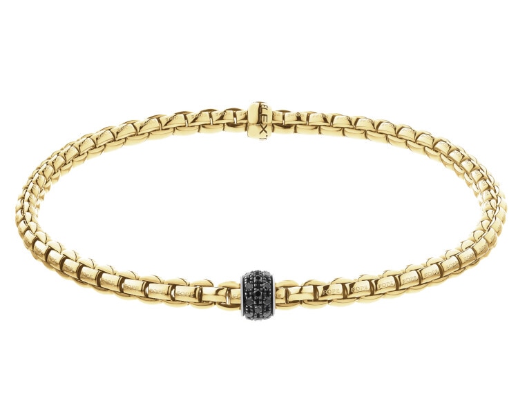 Zlatý náramek FOPE FLEX'IT s brilianty - 0,20 ct - ryzost 750