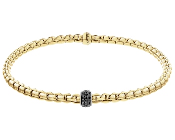 Zlatý náramek FOPE FLEX'IT s brilianty - 0,20 ct - ryzost 750