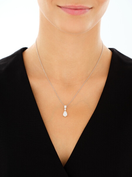 14 K Rhodium-Plated White Gold Pendant  - 1,82 ct - fineness 14 K