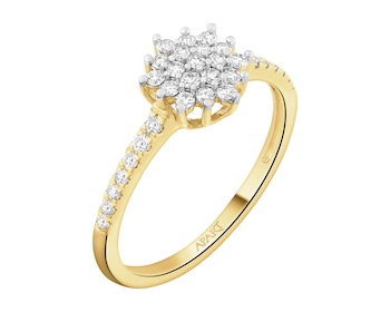 Zlatý prsten s brilianty - 0,28 ct - ryzost 585