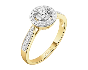 Zlatý prsten s brilianty - 0,34 ct - ryzost 585