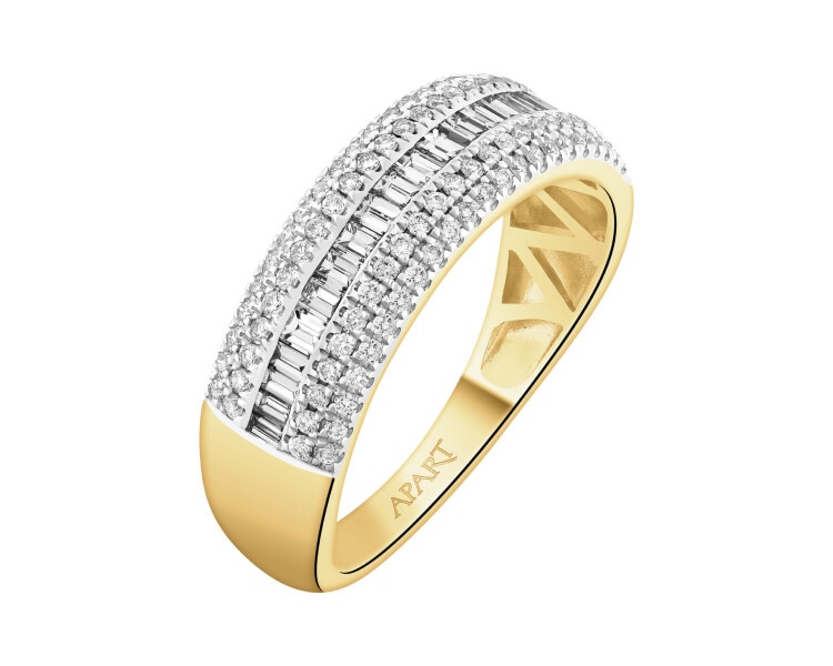 Zlatý prsten s diamanty - 0,59 ct - ryzost 585