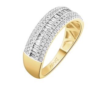 Zlatý prsten s diamanty - 0,59 ct - ryzost 585
