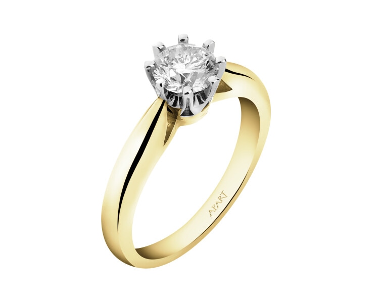 585  Ring with Diamond - 0,70 ct - fineness 750