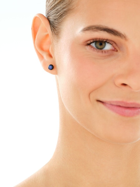 Rhodium Plated Silver Earrings with Pearl