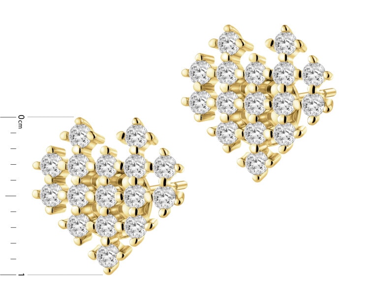 Gold-Plated Silver Earrings with Cubic Zirconia