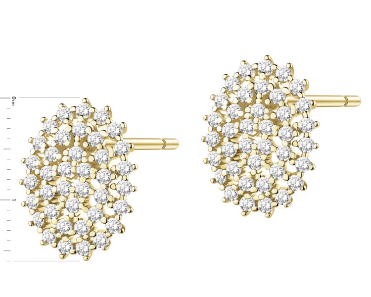 Rhodium Plated Silver Earrings with Cubic Zirconia