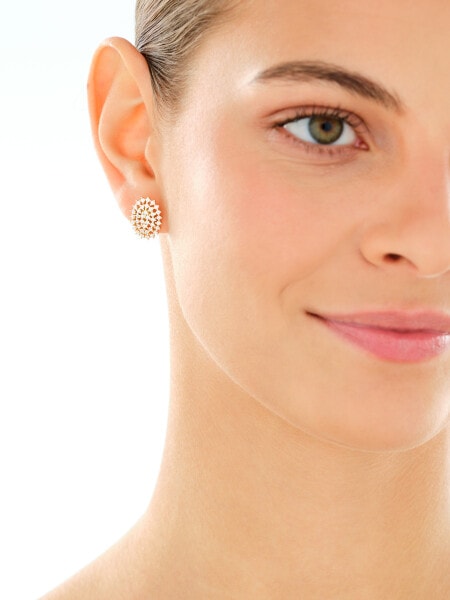 Rhodium Plated Silver Earrings with Cubic Zirconia