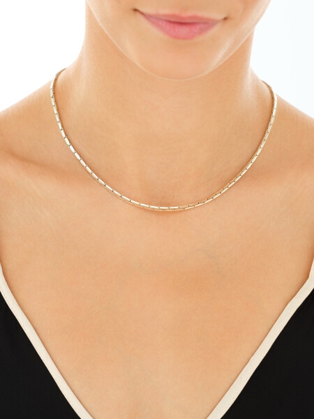 Rhodium-Plated Silver, Gold-Plated Silver Necklace 