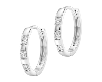 Kolczyki srebrne z diamentami laboratoryjnymi - 0,21 ct