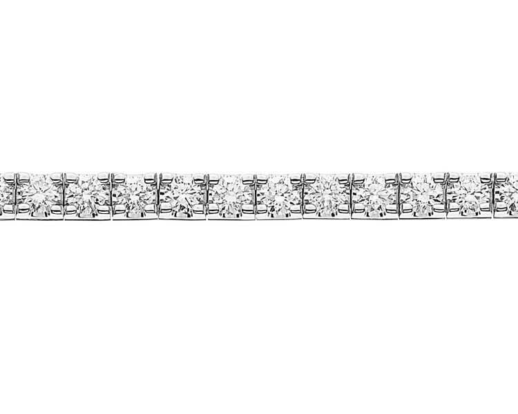 Náramek z bilého zlata s brilianty - 19 cm - 3,71 ct - ryzost 750