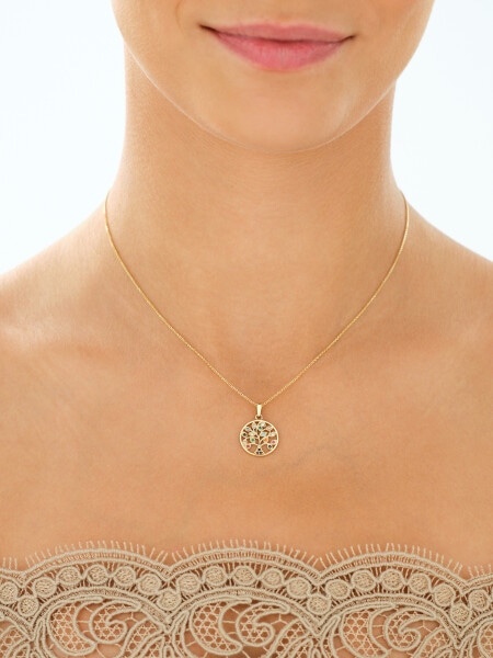 9 K Yellow Gold Pendant with Cubic Zirconia