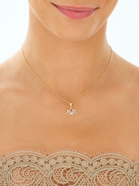 9 K Yellow Gold Pendant with Cubic Zirconia