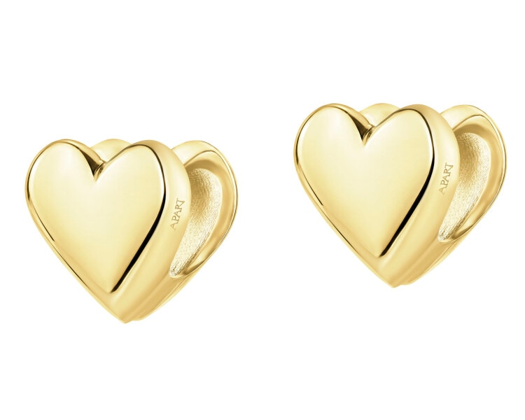 Złote kolczyki - serca