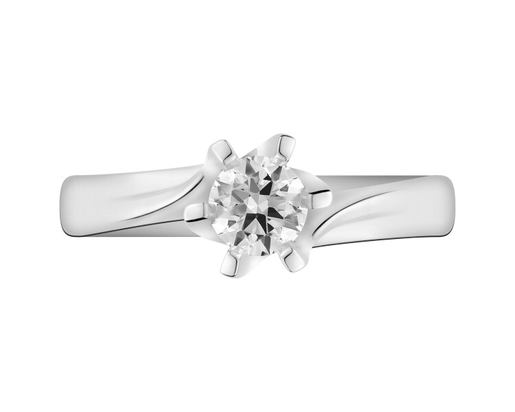 Prsten z bílého zlata s briliantem - SI2/H - 0,33 ct - ryzost 585