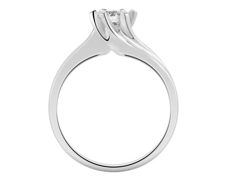 Prsten z bílého zlata s briliantem - SI2/H - 0,40 ct - ryzost 585