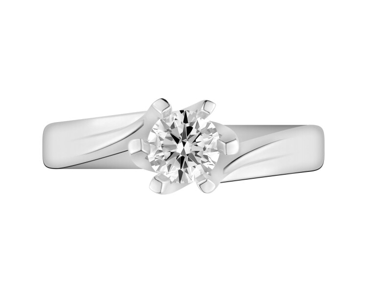 Prsten z bílého zlata s briliantem - SI2/H - 0,40 ct - ryzost 585