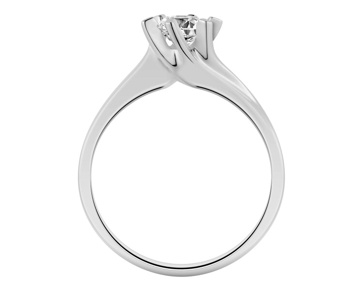 Prsten z bílého zlata s briliantem - SI1/H - 0,50 ct - ryzost 585