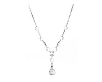 Silver necklace with pearl and cubic zirconias></noscript>
                    </a>
                </div>
                <div class=