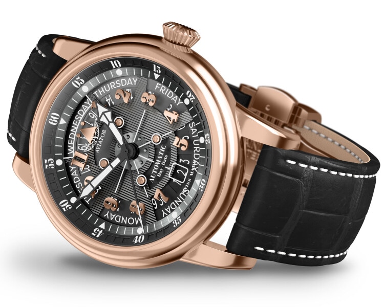 Aviator Douglas  Day Date Meca 41