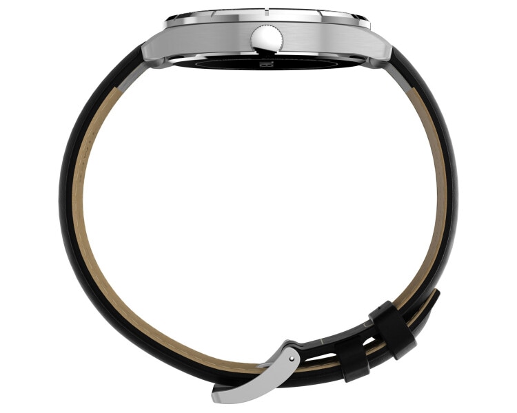 Timex Main Street 42mm Leather Strap Watch