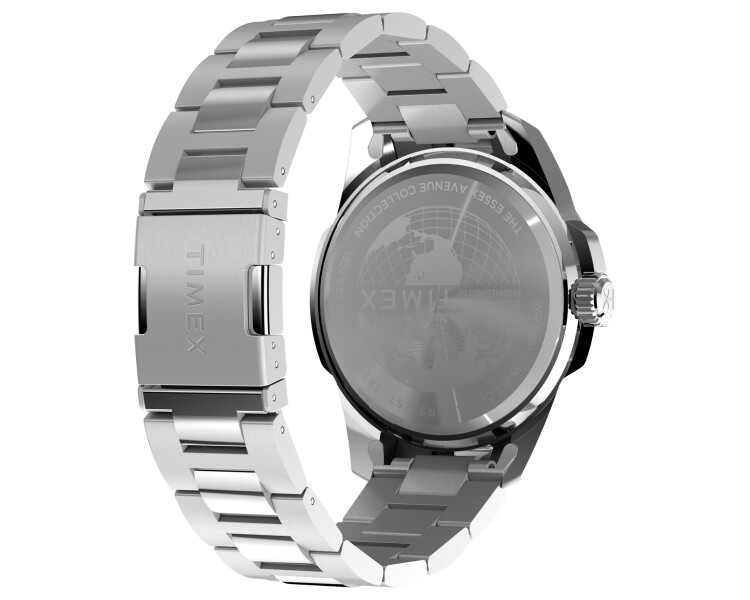 Timex Essex Day and Date 45mm Stainless Steel Bracelet Watch