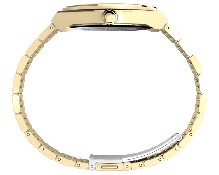 Timex Q Timex® Continental Day and Date 39mm Stainless Steel Bracelet Watch