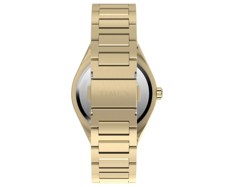 Timex Q Timex® Continental Day and Date 39mm Stainless Steel Bracelet Watch