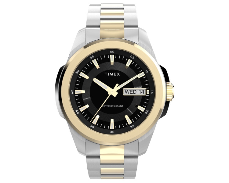 Timex Essex Day and Date 45mm Stainless Steel Bracelet Watch