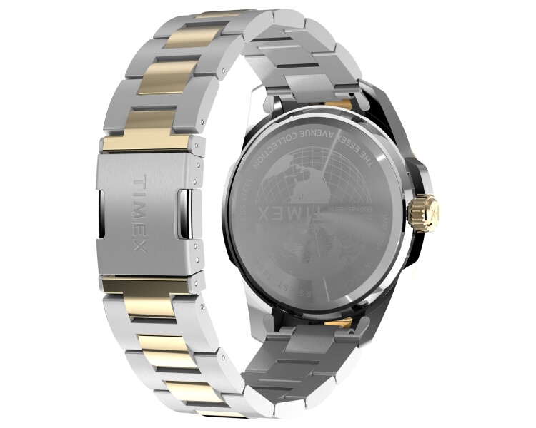 Timex Essex Day and Date 45mm Stainless Steel Bracelet Watch