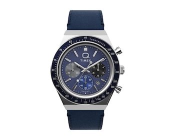 Timex Q Timex® Chronograph 40mm Leather Strap Watch