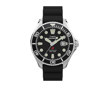 Timex Deepwater Meridian 200 Automatic 44mm Synthetic Rubber Strap Watch