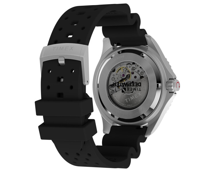 Timex Deepwater Meridian 200 Automatic 44mm Synthetic Rubber Strap Watch