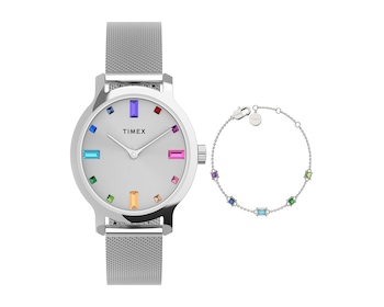 Timex Transcend 31mm Stainless Steel Mesh Band Watch