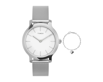 Timex Transcend 31mm Stainless Steel Mesh Band Watch