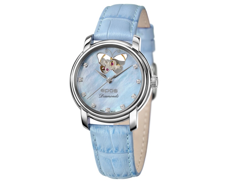 Epos Ladies Diamonds Open Heart Automatic